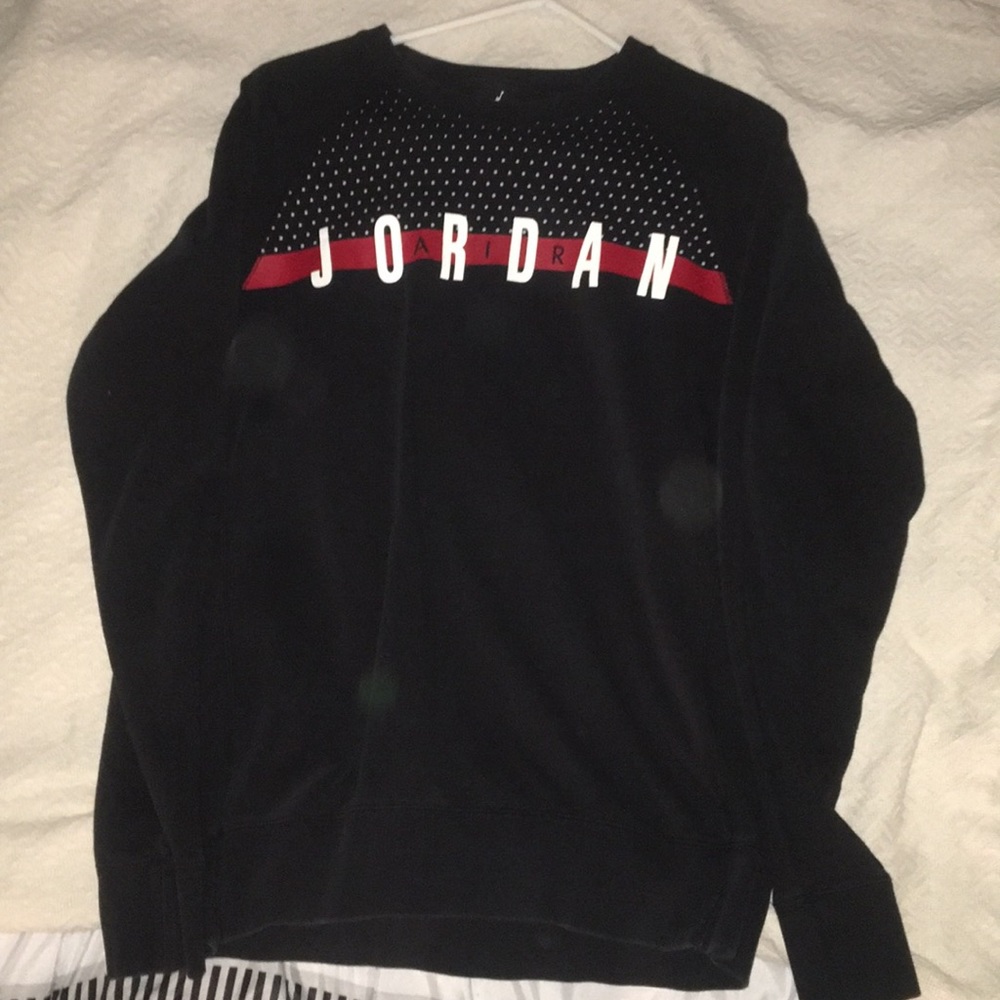 Jordan Crewneck Sweater, Black, SZ M.